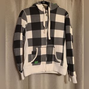 Fox Black and White Checkered Zipup Jacket